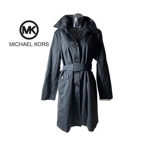 Michael Kors Black Signature Trench Coat Jacket
